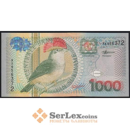 Суринам банкнота 1000 гульденов 2000 Р151 UNC арт. 45046