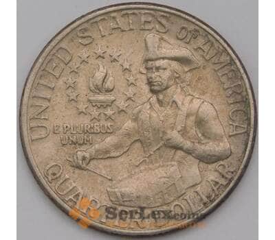 Монета США 25 центов 1976 D КМ204 VF Барабанщик  арт. 38199