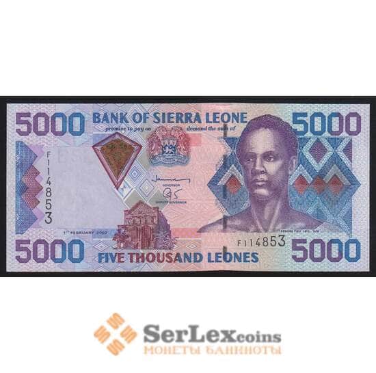 Сьерра-Леоне 5000 леоне 2002 Р27а UNC арт. 53842