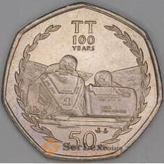 Мэн остров 50 пенсов 2007 КМ1425 UNC 100 лет мотогонкам ТТ арт. 52119