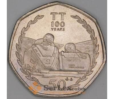 Мэн остров 50 пенсов 2007 КМ1425 UNC 100 лет мотогонкам ТТ арт. 52119
