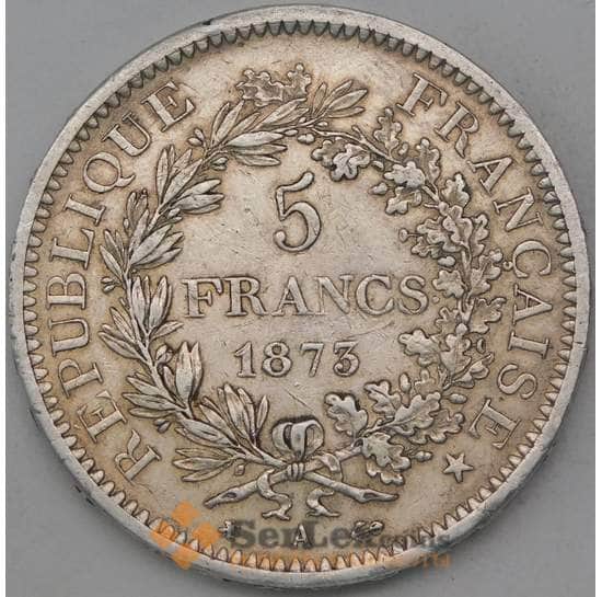 Франция 5 франков 1873 КМ820 VF арт. 26700
