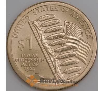 США 1 доллар 2024 D UNC Сакагавея Закон о гражданстве индейцев арт. 47583