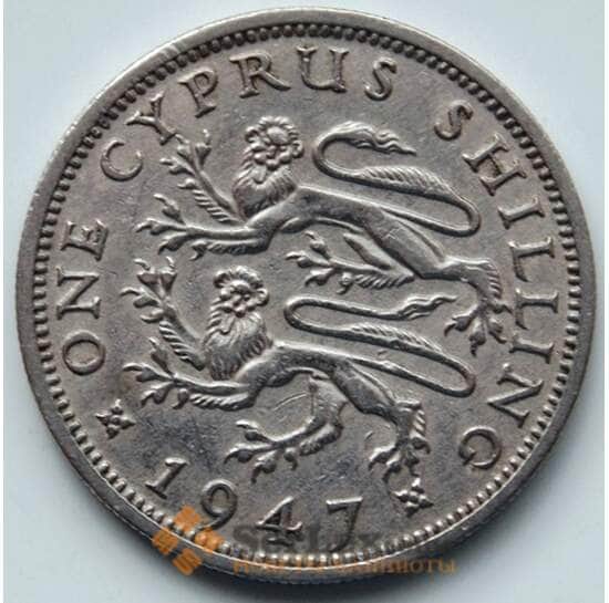 Кипр 1 шиллинг 1947 КМ27 VF арт. 6389