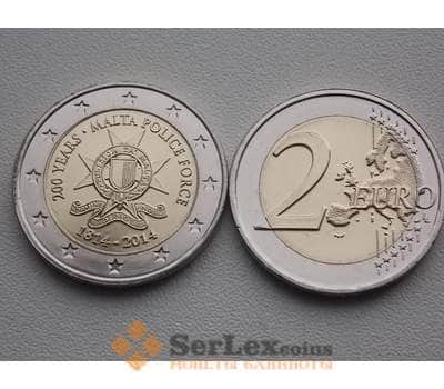 Монета Мальта 2 евро 2014 200 лет полиции арт. С00064