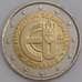 Монета Словакия 2 евро 2014 10 лет  в евросоюзе арт. С00078