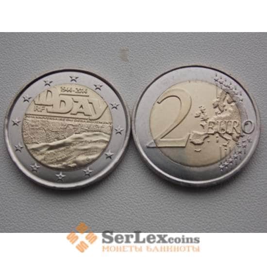 Франция 2 евро 2014 D-day Высадка в нормандии арт. С00711