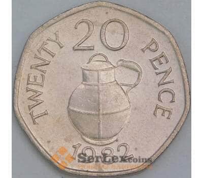 Гернси 20 пенсов 1982 КМ38 XF арт. 56670