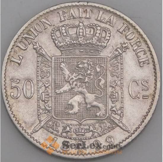 Бельгия монета 50 сантимов 1899 КМ26 AU арт. 46074
