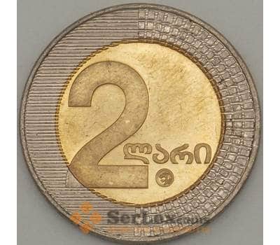 Монета Грузия 2 Лари 2006 КМ94 aUNC (n17.19) арт. 20059