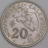 Новая Каледония 20 франков 1967 КМ6 UNC арт. 54830