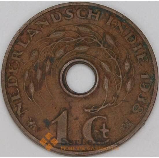 Нидерландская Восточная Индия 1 цент 1938 КМ317 VF арт. 52862