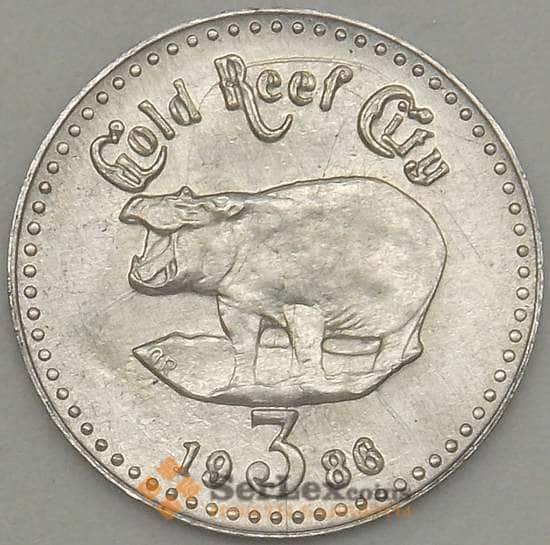 Голд Риф Сити (ЮАР) 3 пенса 1986 UNC (n17.19) арт. 20079