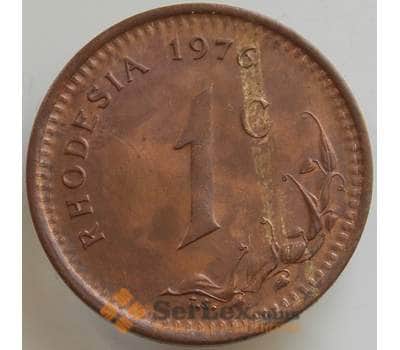 Монета Родезия 1 цент 1976 КМ10 AU арт. 14565