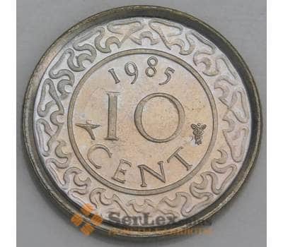 Суринам монета 10 центов 1985 КМ13 UNC арт. 46263