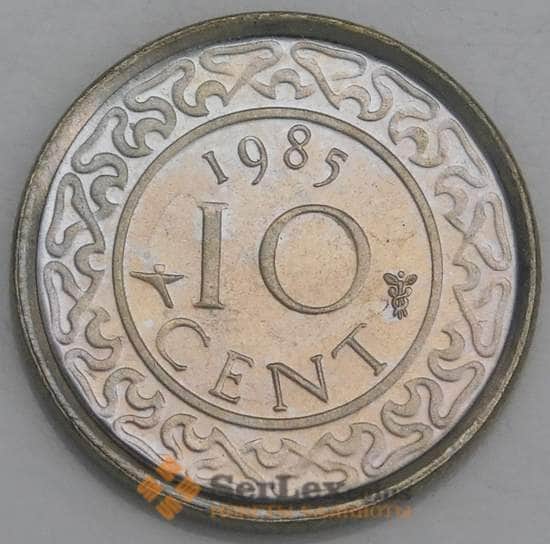 Суринам монета 10 центов 1985 КМ13 UNC арт. 46263