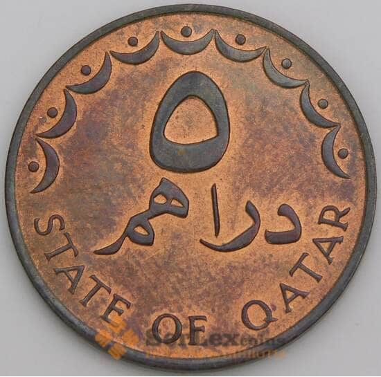 Катар монета 5 дирхам 1978 КМ3 AU арт. 49178