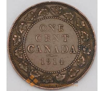 Монета Канада 1 цент 1914 КМ21 XF арт. 22022
