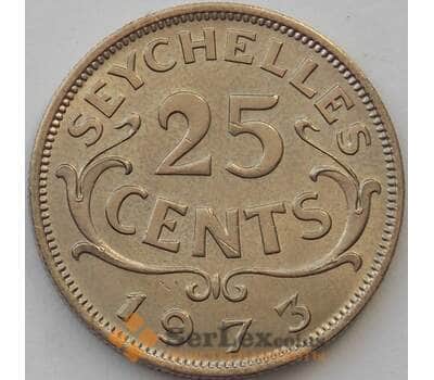 Монета Сейшельские острова 25 центов 1973 КМ11 UNc (J05.19) арт. 16931