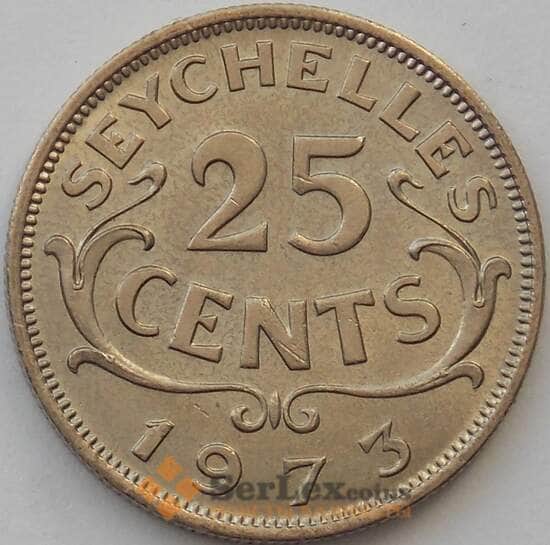 Сейшельские острова 25 центов 1973 КМ11 UNc (J05.19) арт. 16931