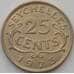 Монета Сейшельские острова 25 центов 1973 КМ11 UNc (J05.19) арт. 16931