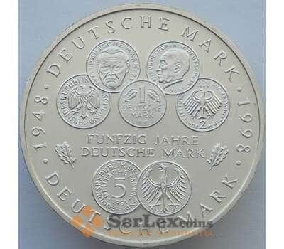 Монета Германия 10 марок 1998 КМ195 UNC Немецкая Марка Серебро  (J05.19) арт. 16265