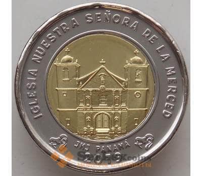 Монета Панама 1 бальбоа 2019 UNC Костел Божьей матери Милосердия арт. 13134