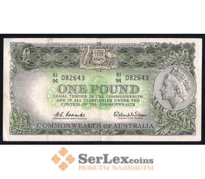Банкнота Австралия 1 фунт 1961-1965 Р34 VF+ арт. 40002