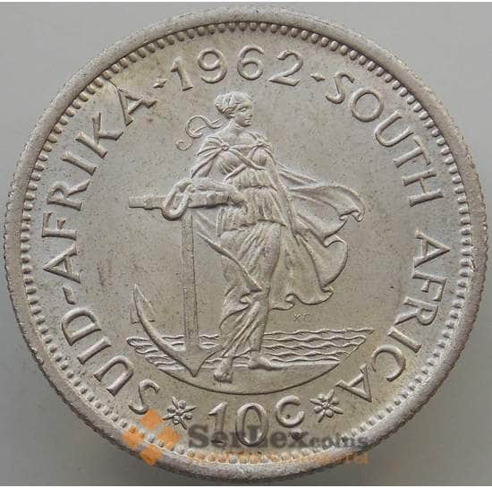 Южная Африка ЮАР 10 центов 1962 КМ60 UNC Серебро арт. 14672