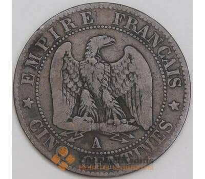 Франция 5 сантимов 1855 А КМ777 F арт. 55061