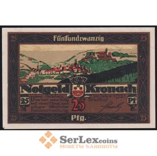 Германия Кронах 25 пфеннигов 1921 Р747.1-1/6 aUNC арт. 48634