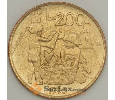Монета Сан-Марино 200 лир 1995 UNC (n17.19) арт. 21372