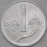 Италия 1 лира 1954 КМ91 UNC арт. 15867