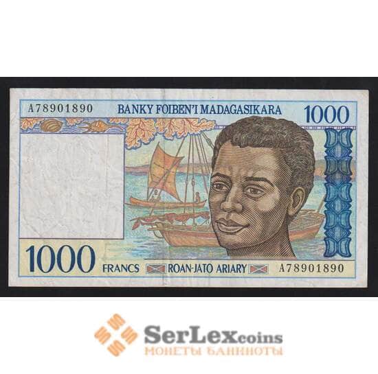Мадагаскар 1000 франков 1994 Р76b VF арт. 55918