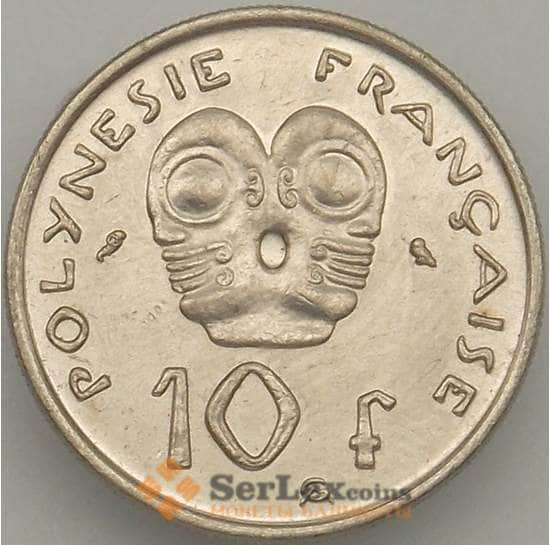 Французская Полинезия 10 франков 1973 КМ8 aUNC (J05.19) арт. 18162