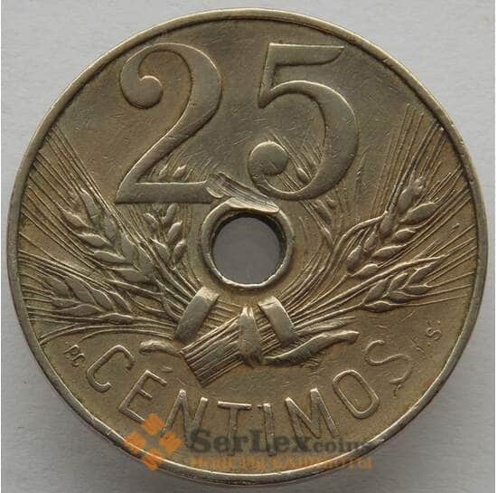Испания 25 сентимо 1927 КМ742 VF (J05.19) арт. 15195