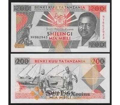 Танзания 200 шиллингов ND 1993 Р25b UNC арт. 52211