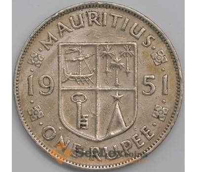 Маврикий 1 рупия 1951 КМ29 XF арт. 40881