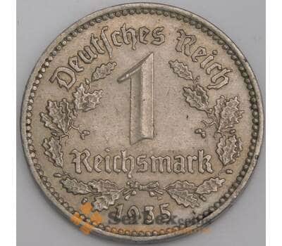 Германия монета 1 рейхсмарка 1935 А КМ78 AU арт. 45762