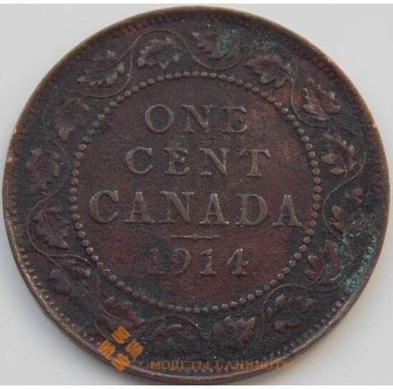 Канада 1 цент 1914 КМ21 VF- арт. 7481
