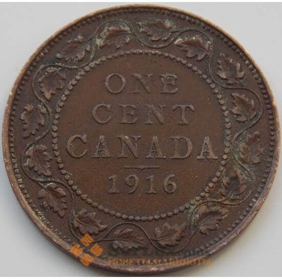 Канада 1 цент 1916 КМ21 VF арт. 7476