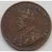 Монета Канада 1 цент 1916 КМ21 VF арт. 7476