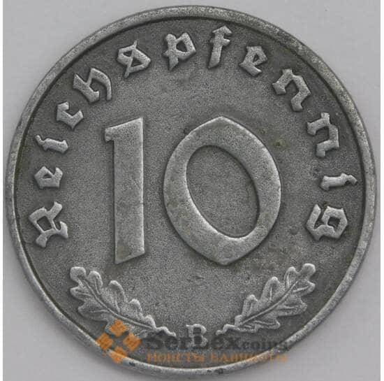 Германия монета 10 пфеннигов 1941 B КМ101 VF  арт. 43440