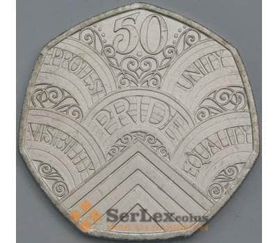 Монета Великобритания 50 пенсов 2022 UNC 50 лет Pride Прайд арт. 38599