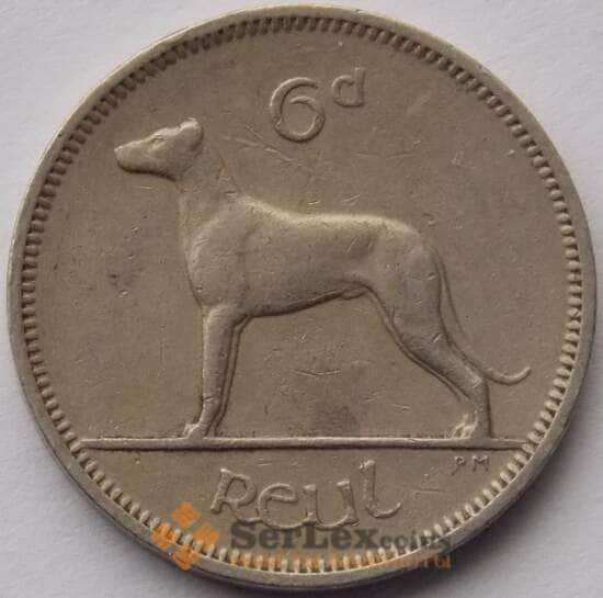 Ирландия 6 пенсов 1961 КМ13a XF Собака (J05.19) арт. 15865