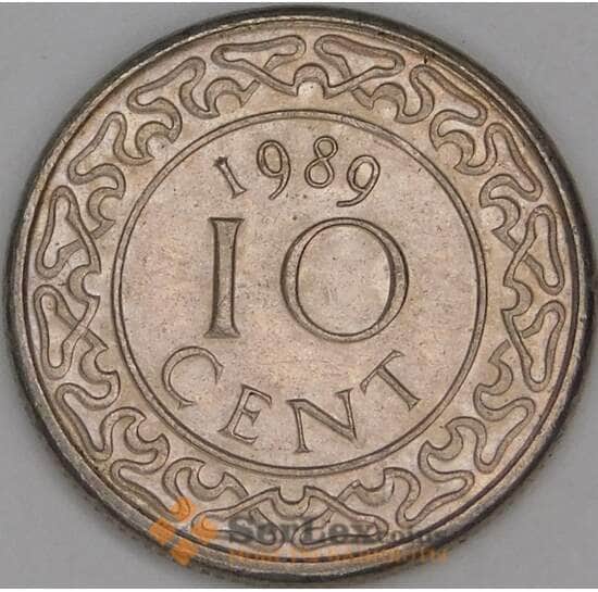 Суринам 10 центов 1989 КМ13а AU арт. 52909