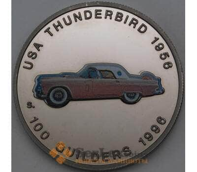 Монета Суринам 100 гульденов 1996 КМ46 BU Thunderbird 1956 арт. 28859