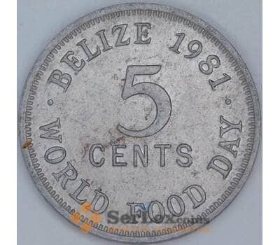 Белиз 5 центов 1981 КМ64 aUNC ФАО арт. 57191