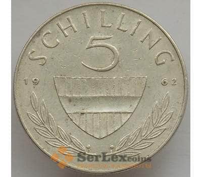 Монета Австрия 5 шиллингов 1962 КМ2889 VF арт. 12783