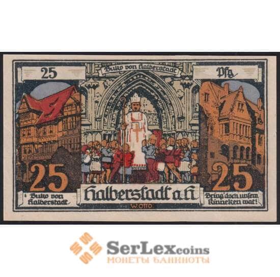 Германия Хальберштадт 25 пфеннигов 1921 Р504.3с-2/3 UNC арт. 48659
